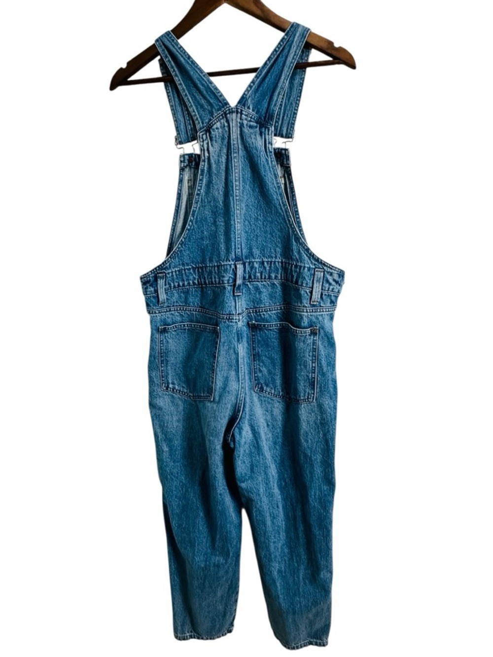 Madewell Denim Overalls Women’s Small Blue Straight Leg Adjustable Strap - Picture 5 of 16